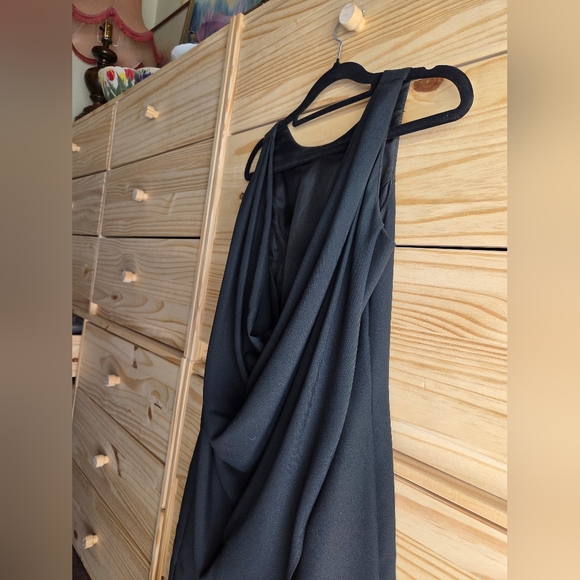 Joseph Ribkoff Black Sleeveless Cape Cowl Back Dress - Picture 11 of 13